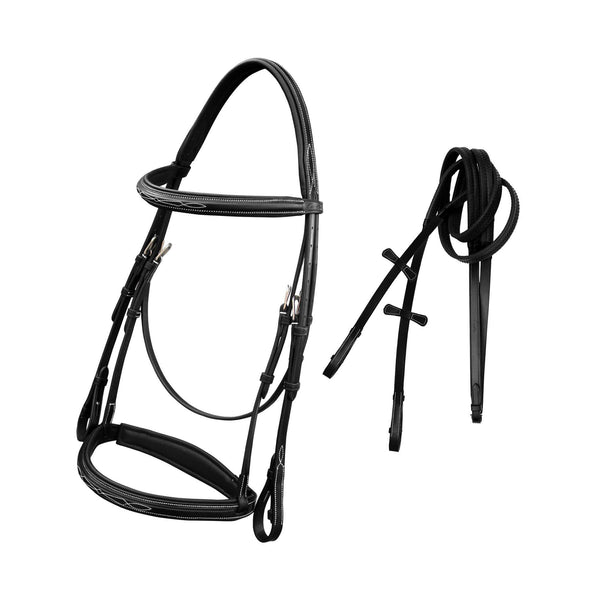 ExionPro Designer Fancy Snaffle Bridle with Rubber Reins-Bridles-Bridles & Reins