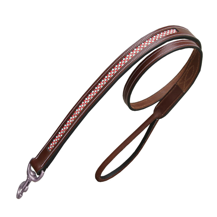 ExionPro Red Bling Padded Dog Lead-Dog Leads-Bridles & Reins