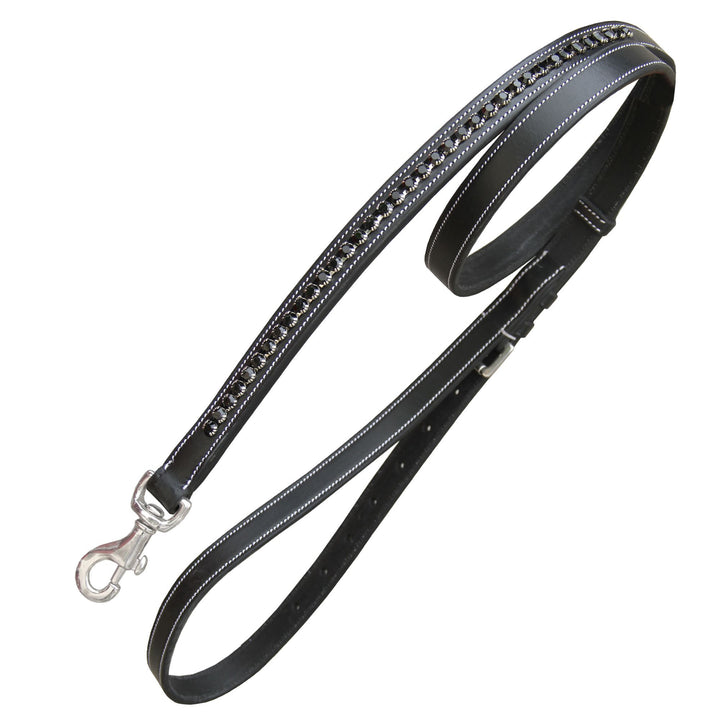 ExionPro Black Bling Dog Lead-Dog Leads-Bridles & Reins