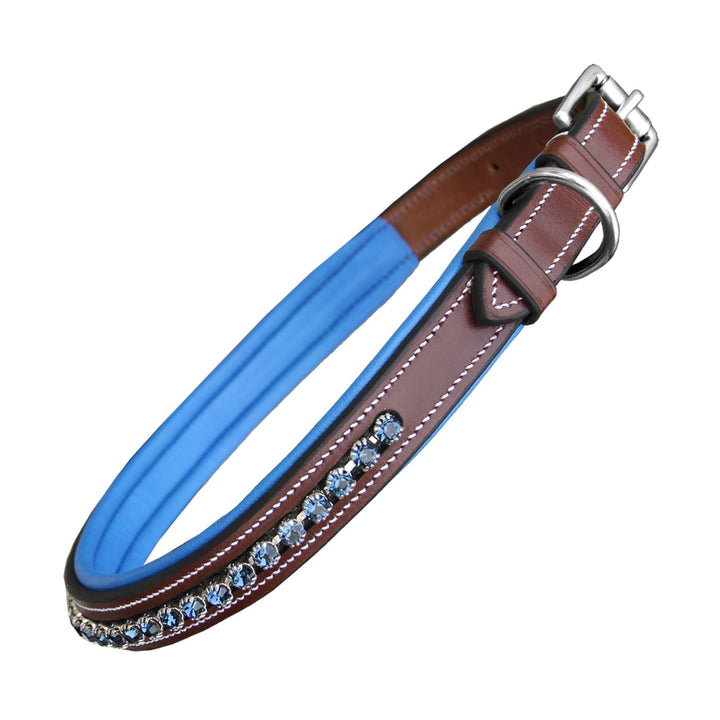 ExionPro Dark Blue Bling Dog Collar-Dog Collars-Bridles & Reins
