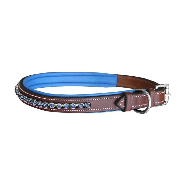 ExionPro Dark Blue Bling Dog Collar-Dog Collars-Bridles & Reins