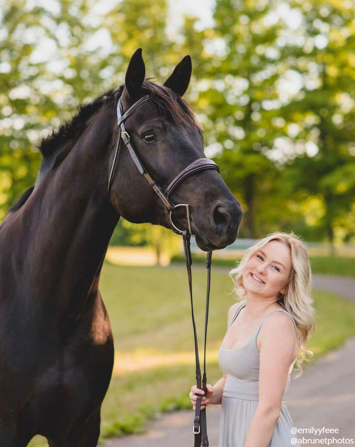 ExionPro Fancy Stitched Raised Anatomical Bridle without Flash with Reins-Bridles-Bridles & Reins