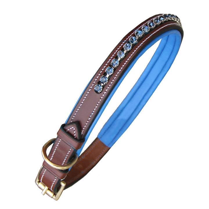 ExionPro Dark Blue Bling Dog Collar-Dog Collars-Bridles & Reins