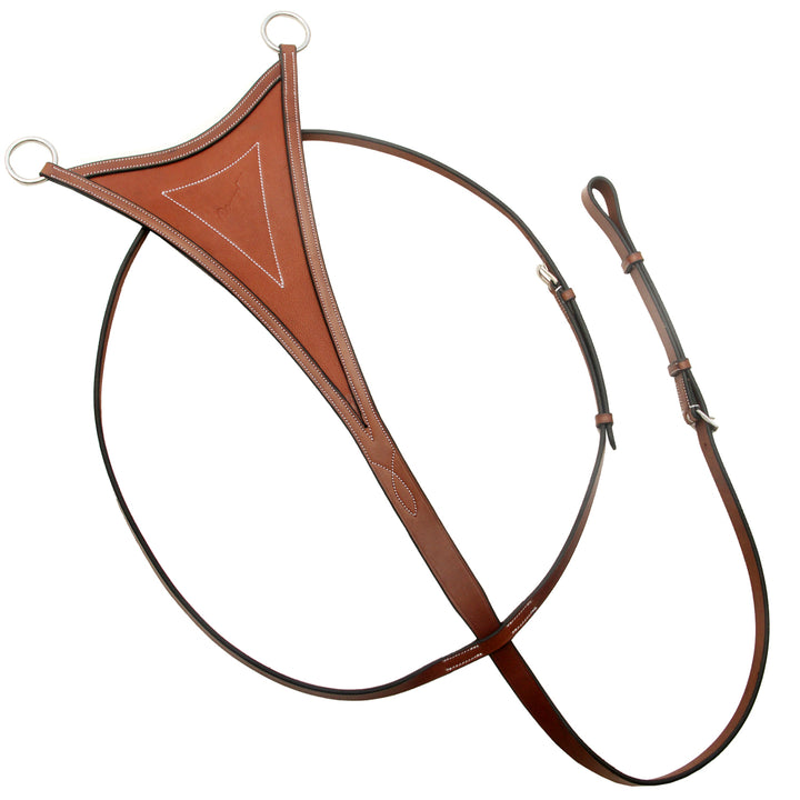 ExionPro Running Martingale for Horses with Soft Leather Bib-Martingales-Bridles & Reins