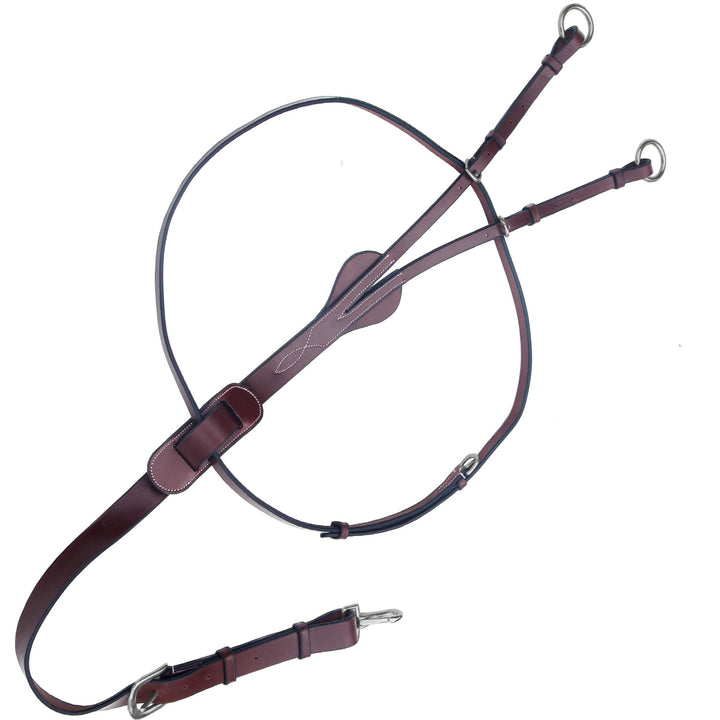 ExionPro Y Shaped Horse Leather Running Martingale-Martingales-Bridles & Reins