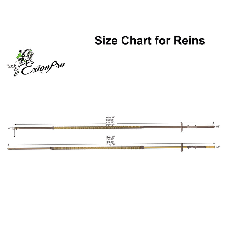 ExionPro Plain Leather Reins-Reins-Bridles & Reins
