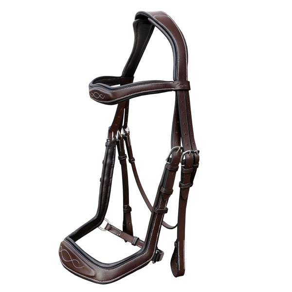 Replacement Crownpiece of ExionPro Anti-Pressure Jumping Raised Padded Fancy Wave Stitched Bridle-Crownpiece-Bridles & Reins